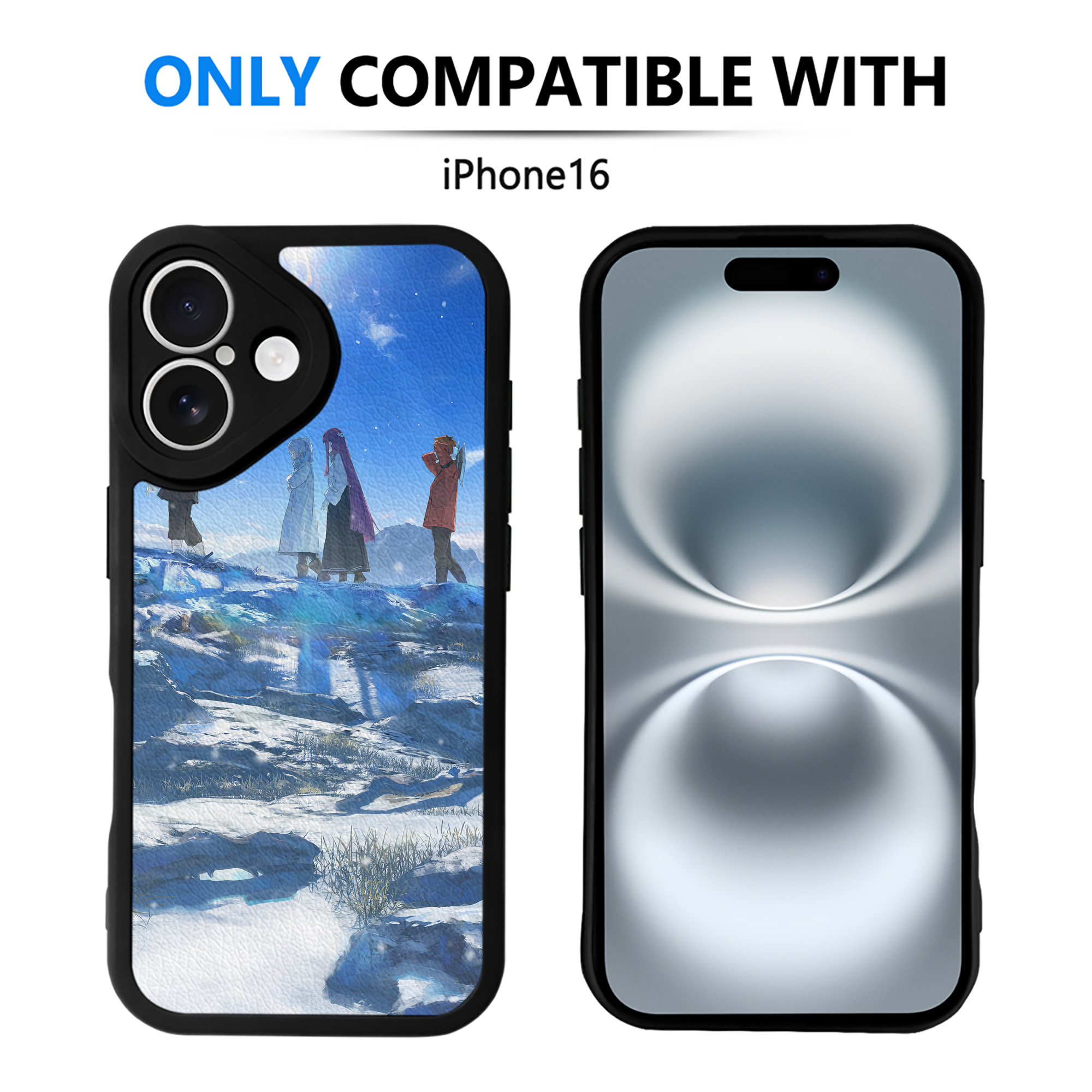 （画像用） 葬送のフリーレン Frieren 【iPhone 16シリーズ対応】シリコンスマホケース（レザー調） 材質：シリコン